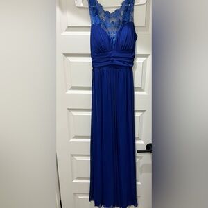 Elegant Blue Strapless Dress